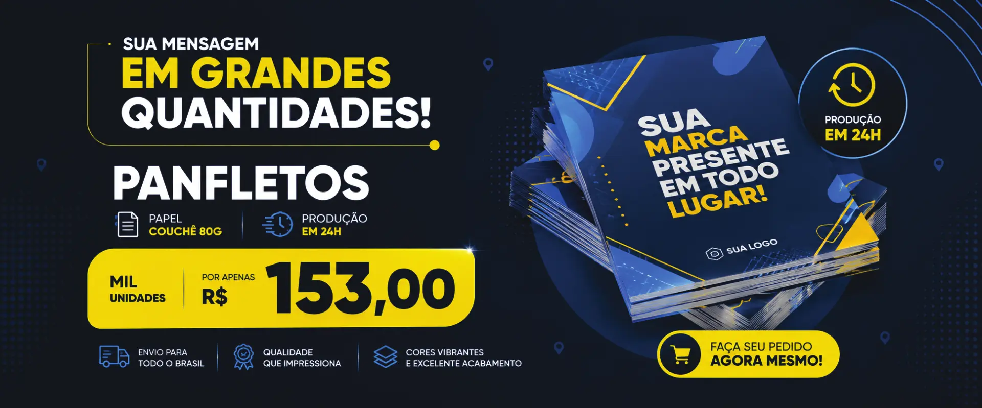 Banner promocional de panfletos